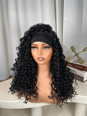 Curly headband wig